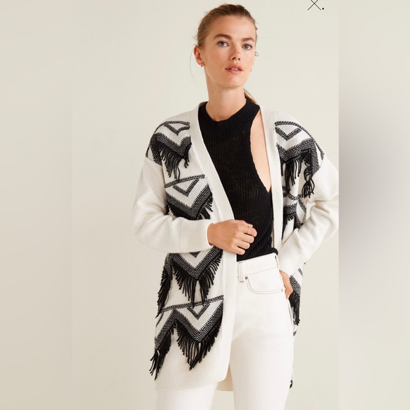 COPY - Fringed cotton cardigan - Picture 4 of 4